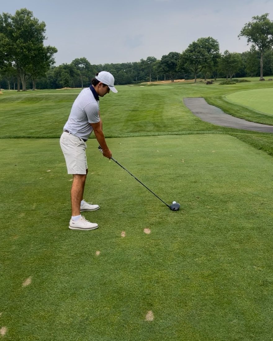 Colin Critchley on the tee